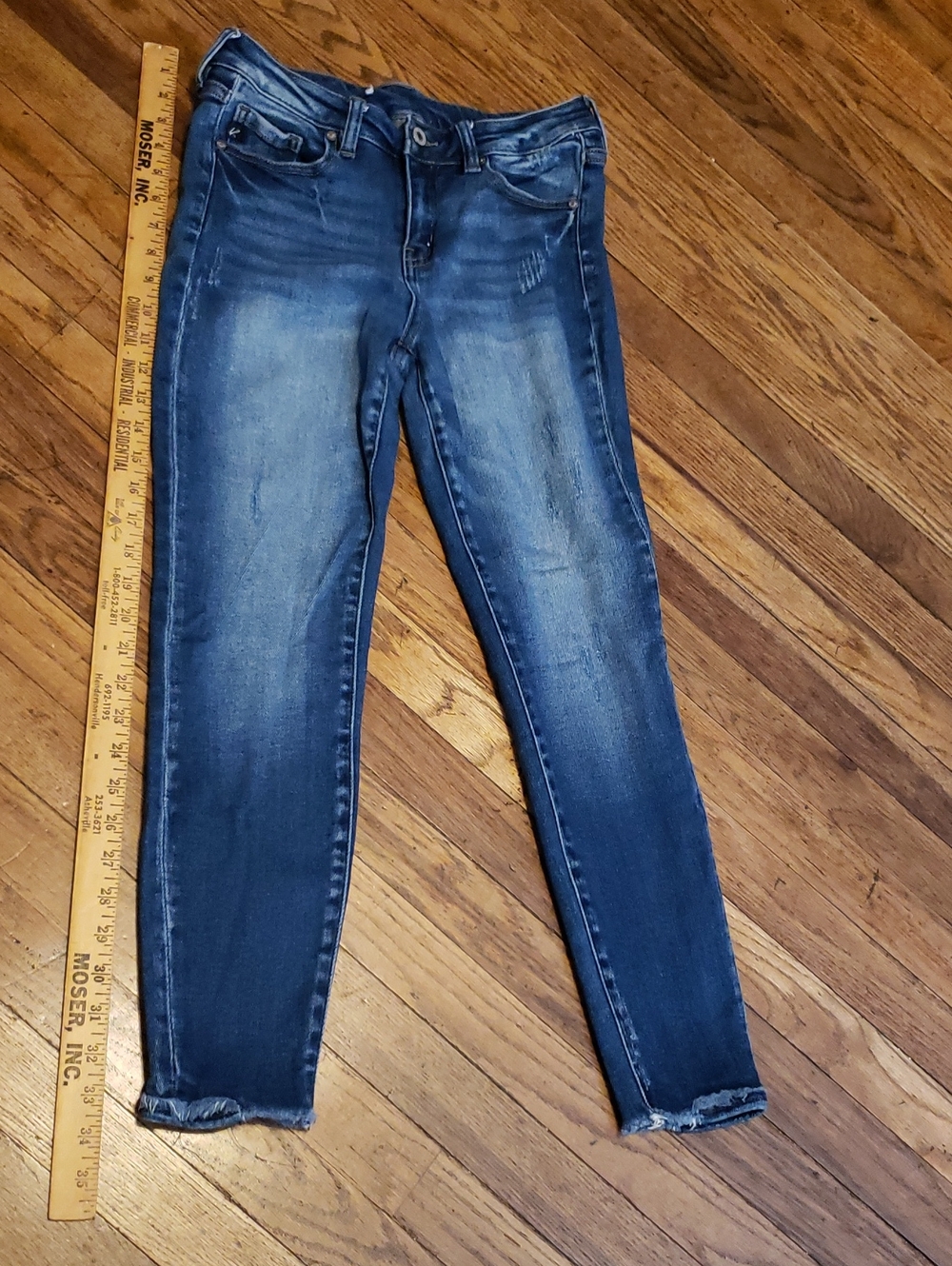 Kancan Dark Blue Faded Skinny Jeans